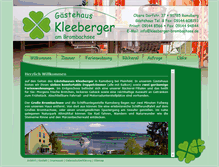 Tablet Screenshot of kleeberger-brombachsee.de